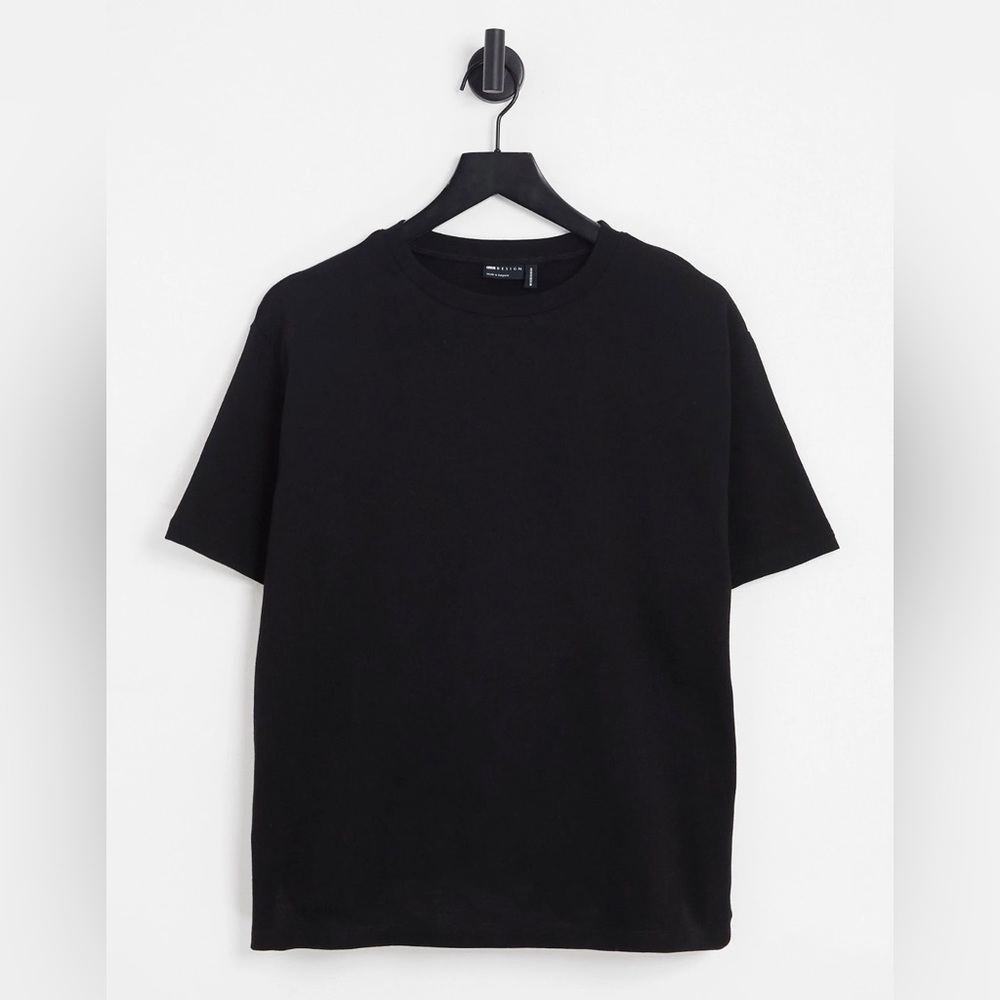 NWT Still in Plastic!! ASOS Design Oversized Longline T-Shirt in Black